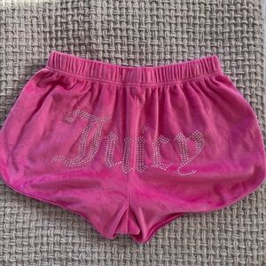 JUICY COUTURE Big Bling Velour Womens Track Shorts
